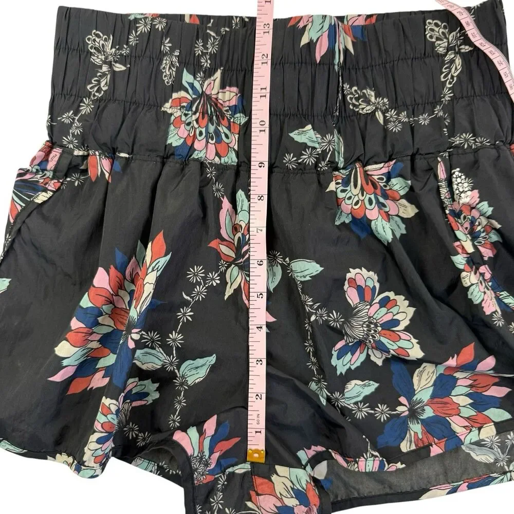 Free People Movement The Way Home Running Shorts Women Large Floral Athleisure